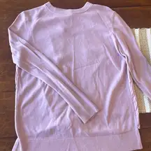 Very comfy,  sweater with back opening! Lavender, Size 4