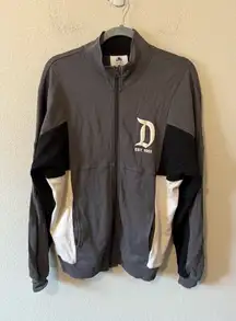 Disneyland Spirit Jersey Full Zip Track Jacket Grey & White Disney Parks Size S