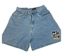 Vintage Mickey & Minnie Mouse Denim Shorts Size 5 Jerry Leigh 100% Cotton.