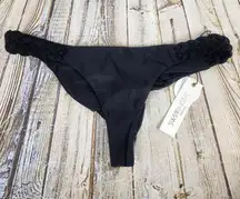 Swiminista Daring Cheeky Bikini Bottom in Black Medium NWT