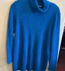 Land’s End teal  Textured Sweater
