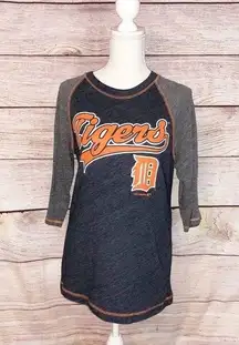 MLB Detroit Tigers Baseball T-Shirt Size L 3/4 sleeve