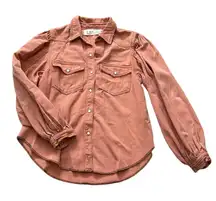 Free People Jacket Puff Sleeves Cotton Poet sz S