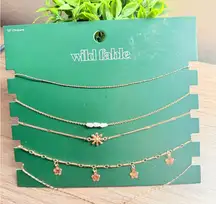 Wild Fable Gold and Silver Women's Necklace Set