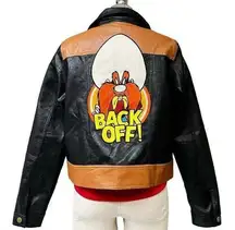 Unique Vintage  Looney Tunes X Yosemite Sam "Back Off" Trucker Jacket XL NWT