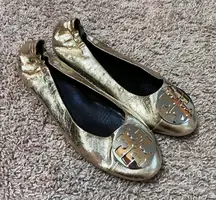 Tory Burch Metallic Flats