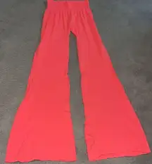 Good Karma Flare Leggings : Neon Coral Size M/L NWOT