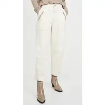 Free People Misty Road Wide Leg Cotton Pants in Ecru White Size 0