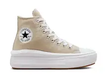 Converse Chuck Taylor All Star Move Platform High Top Womens 9 Beige Beach Stone