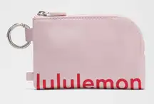 Lululemon Clippable Card Pouch Pink Haze / Desert Red