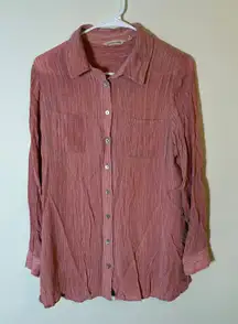 Soft Surroundings Seika Button Down Shirt Size Medium