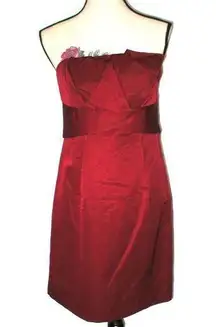 New Womens Party The Limited Dress Dark Red Strapless 14 Date Dinner Wedding Gue