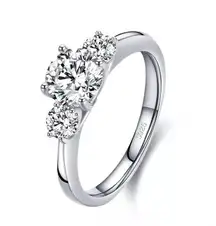 SIZE 8 925  Classic CZ Engagement Wedding Ring