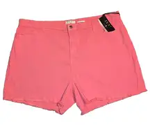 Jen 7 By 7 For All Mankind‎ Shorts Size 24 Fringe Hem Coral Mid Short High Rise