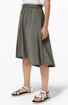 NWT Lululemon Time To Flounce Skirt Grey Sage Sz 10