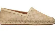 Coach 8 June Espadrilles in Silver and Gold with Suede Material