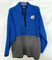 Disney Winnie the Pooh Pullover Quarter‎ Zip Womens Sweater Size 26/28 Blue Gray