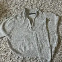 Cropped Knit Quarter Zip