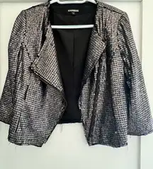Express Sequin Blazer Black