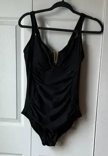 Elegant Black One-Piece Swimsuit