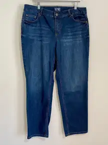 Women’s Straight Plus Size Denim Jean Medium Wash Size 16W Petite