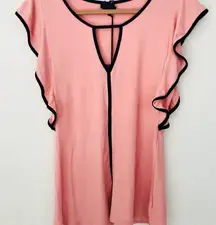 NWOT Bobeau X Nordstrom Ruffle Sleeve Cut Out Blouse Top