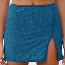 Berlook Blue Jacquard Cover-Up Skirt