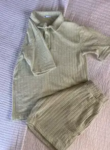 Zara green terry set 334