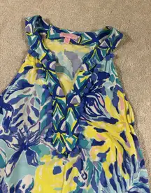 Lilly Pulitzer Tassel Achelle Swing‎ Dress S Indigo Love $198 Ylang Ylang