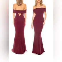 Revolve Katie May Legacy Red Off the Shoulder Cut Out Gown Womens 8 Formal