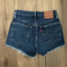 Levi ’s blue 501 button fly shorts