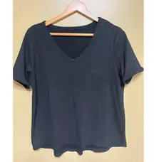 Amazon Short Sleeve Waffle Weave Top