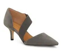 Corso Como Gray Heels with Asymmetrical Design