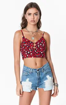 Millau Red Cheetah Leopard Ring Tank