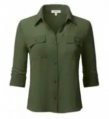 Fenn Wright Mason - Dark Green Blouse