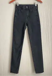 American Eagle Curvy Super High Rise Jegging Black Skinny Jeans Size 00