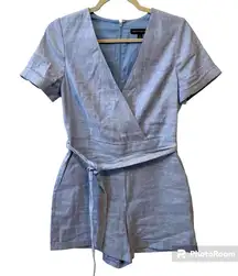Banana Republic linen blend romper light denim