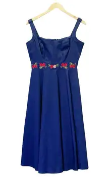 Modcloth NWT  x Collectif Laureen Navy Red Pomegranate Swing Dress Size 8 Medium