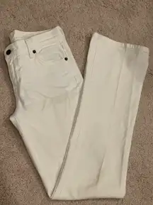 High Rise Bootcut Amber Stretch White Jeans Size 26 EUC