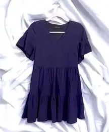 FANCYINNNAVY A LINE DRESS - FLUTTER SLEEVE - SZ XS - EUC - 3 for $15