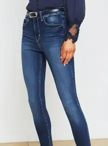 L'agence Margot‎ High Rise Skinny Super Stretch Cropped Columbia Raw Hem Size 25