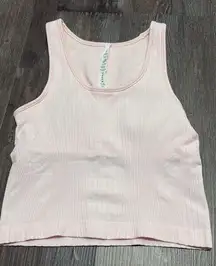 Lululemon Ebb to Street cropped tank strawberry milkshake size 4