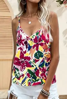Floral Print Spaghetti Strap Top