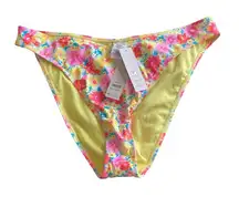 NO BUNDARIES Yellow Floral Bikini Size XXL