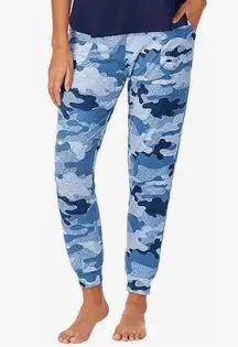 Jane and Bleeker Blue Camo Loungewear Pull On Joggers w/ Pockets Women’s Medium
