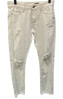 Anthropologie Pilcro Distressed Boyfriend Jeans‎ White Spring New Womens 25