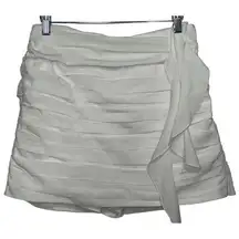 NWT NEW Abercrombie & Fitch White Ruffled Pleated Mini Skort Mini Skirt Size M