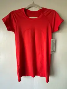 Lululemon Red Swiftly Tech Short Sleeve