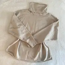 Cream Tan Aero Turtleneck Sweater