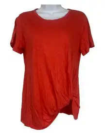 Socialite Womens Size XS Bright Red Cotton/Modal Short Sleeve Top